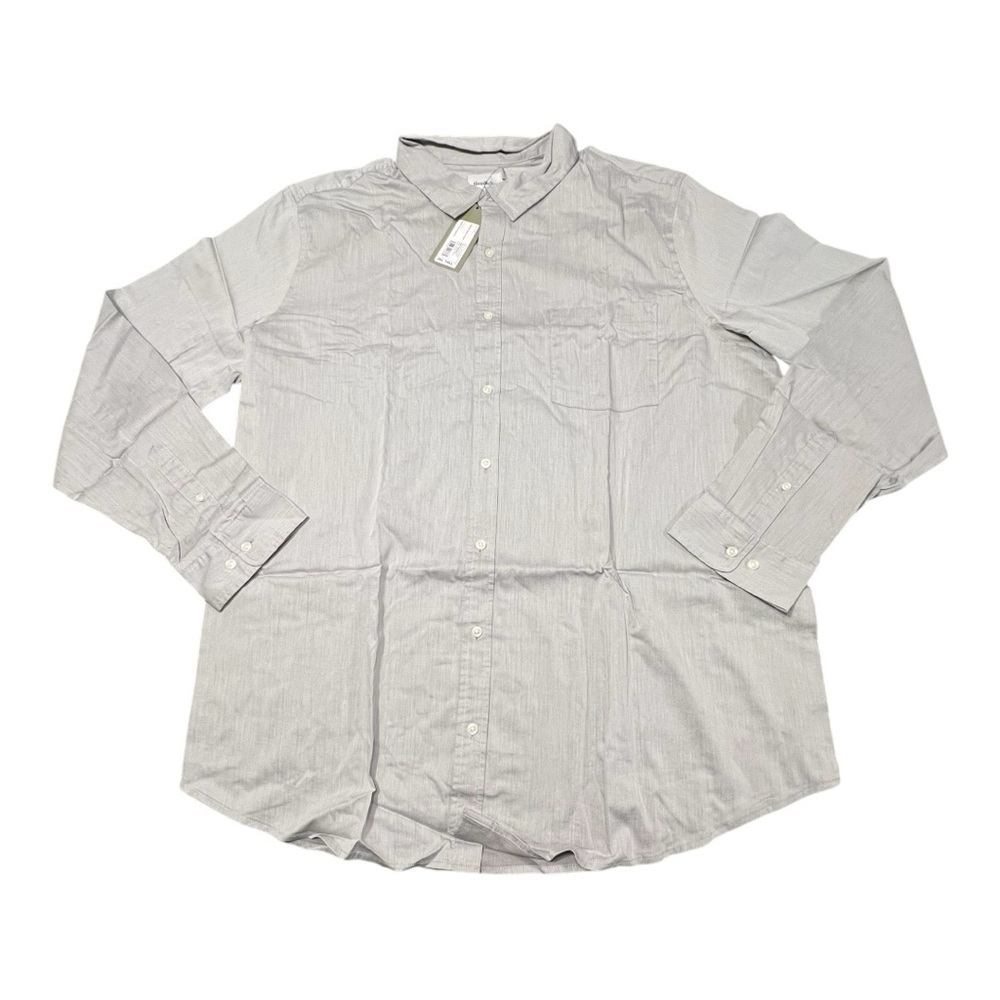 NWT Goodfellow & Co Men's Light Gray Button-Down Shirt